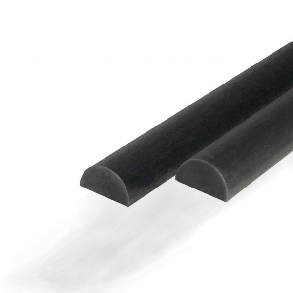 DPP™ Halfround Carbon Fibre Rod R2.0 x 1000 mm