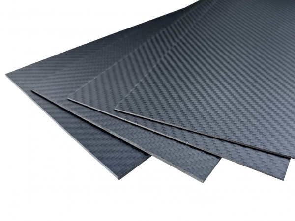 Carbon-Platte 2,5x330x165 mm CFK Kohlefaser