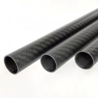 Sichtcarbon MATT CFK Rohr 14,0x12,0 x1000 mm Carbon
